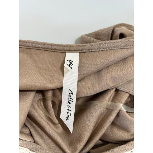 NWT NY Collection Womens Crochet Trim Casual Maxi Dress Large Fairy Casual Boho - Picture 14 of 16